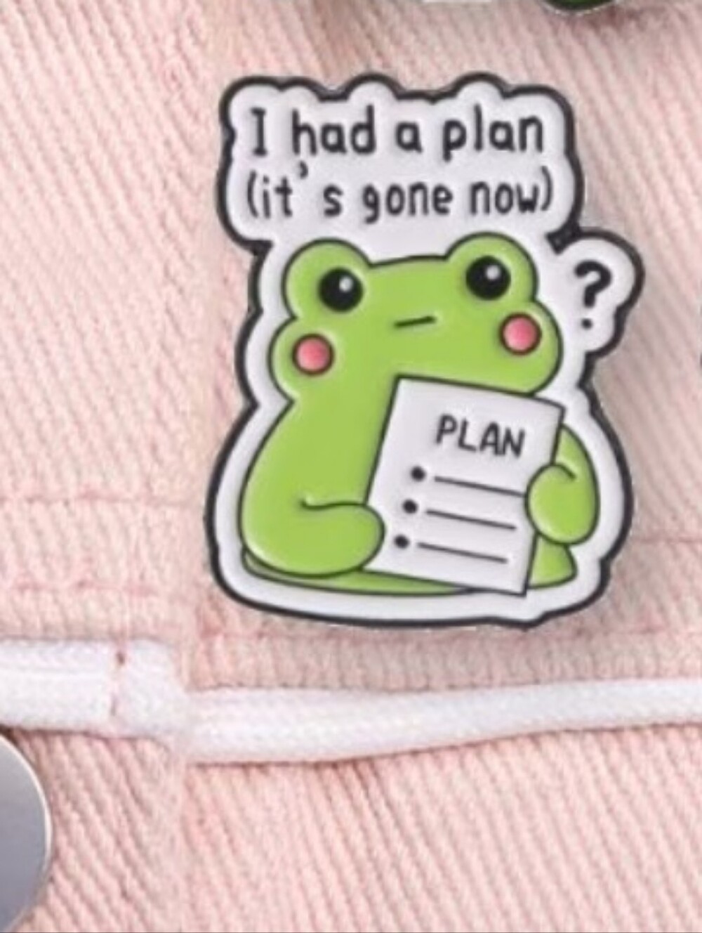 Green Frog Plan Enamel Pin for Reptile Lovers